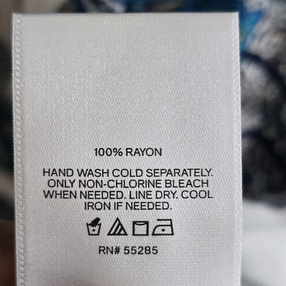 $70 Express Paisley BabyDoll Dress Women Sz S Blue White Sleeveless Coastal - Picture 14 of 14